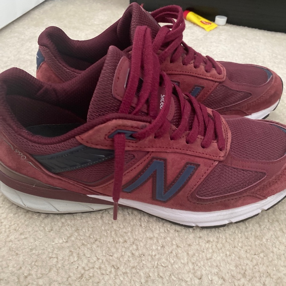 New Balance Men's Burgundy and Navy Running Shoes